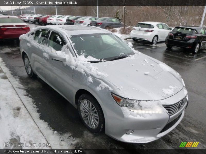 Silver Lining Metallic / Black 2013 Lexus ES 350