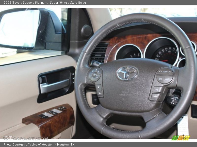 Super White / Sand Beige 2008 Toyota Sequoia Platinum