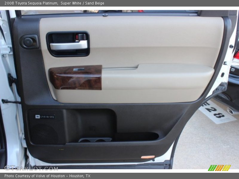 Super White / Sand Beige 2008 Toyota Sequoia Platinum