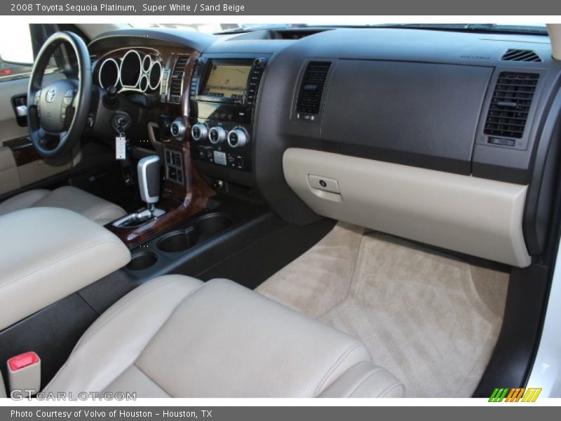Super White / Sand Beige 2008 Toyota Sequoia Platinum