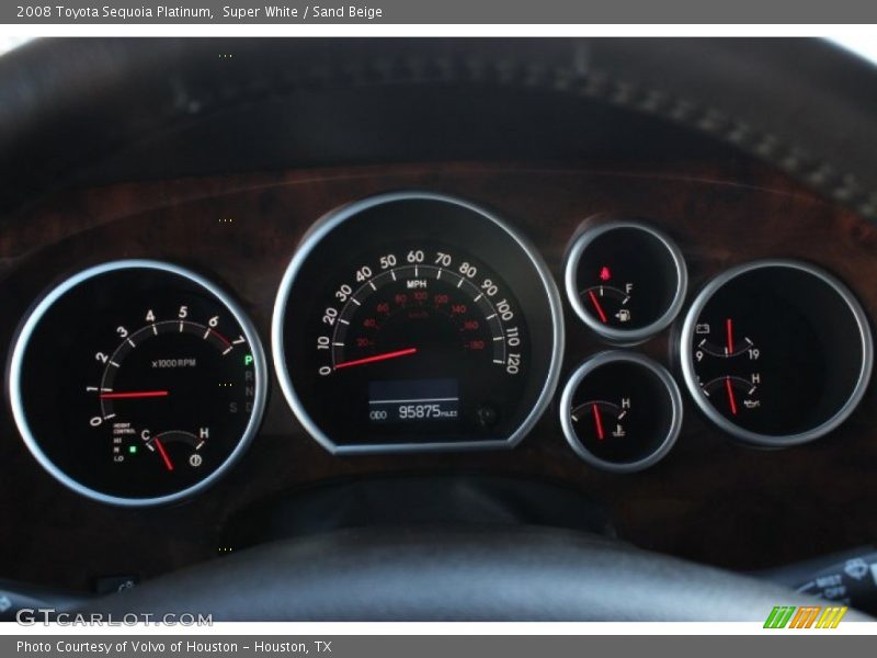 Super White / Sand Beige 2008 Toyota Sequoia Platinum
