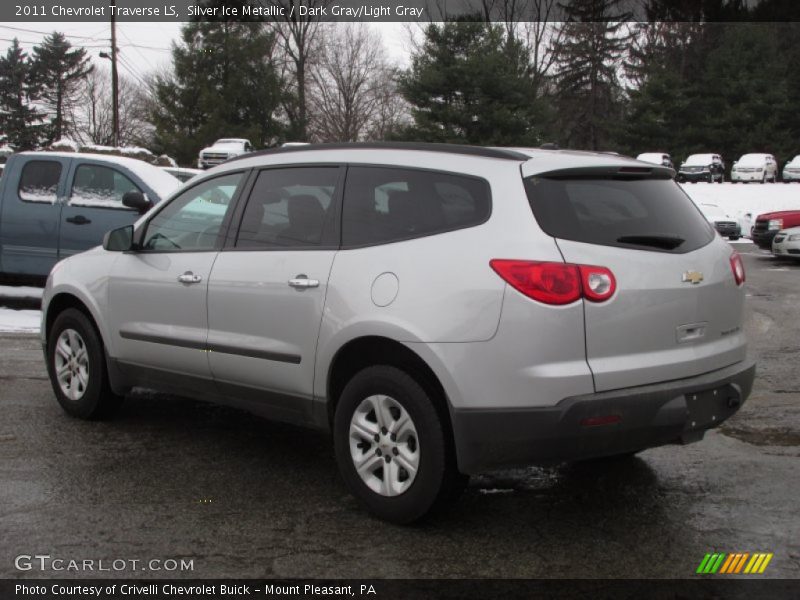 Silver Ice Metallic / Dark Gray/Light Gray 2011 Chevrolet Traverse LS