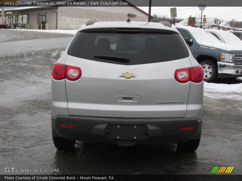 Silver Ice Metallic / Dark Gray/Light Gray 2011 Chevrolet Traverse LS