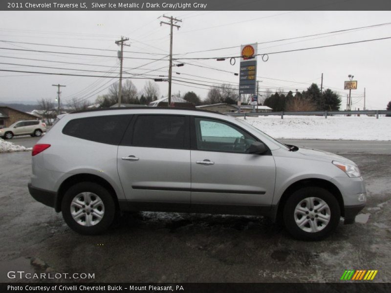 Silver Ice Metallic / Dark Gray/Light Gray 2011 Chevrolet Traverse LS