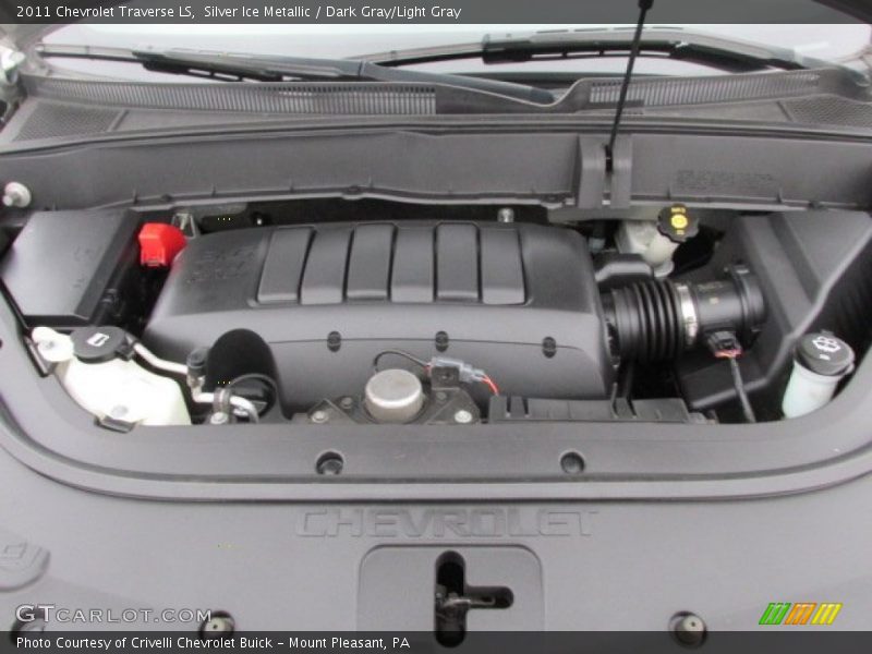 Silver Ice Metallic / Dark Gray/Light Gray 2011 Chevrolet Traverse LS