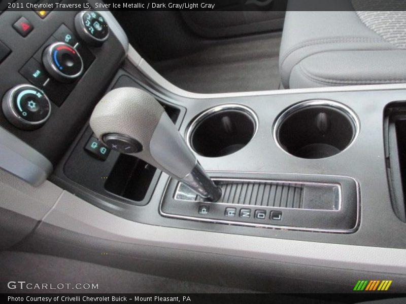 Silver Ice Metallic / Dark Gray/Light Gray 2011 Chevrolet Traverse LS