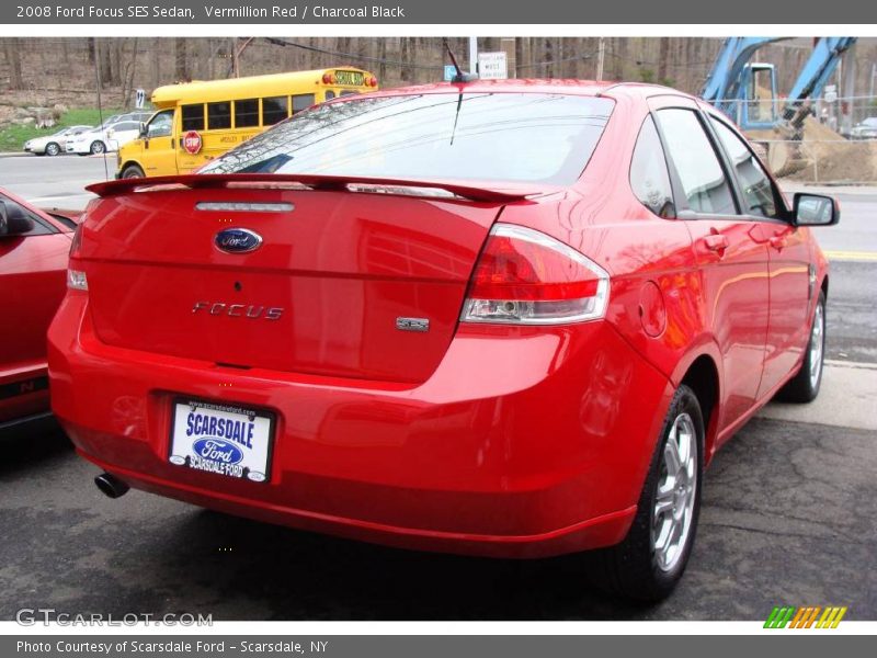 Vermillion Red / Charcoal Black 2008 Ford Focus SES Sedan