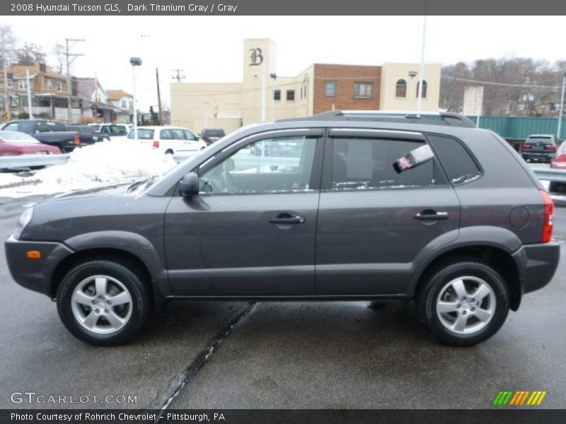 Dark Titanium Gray / Gray 2008 Hyundai Tucson GLS