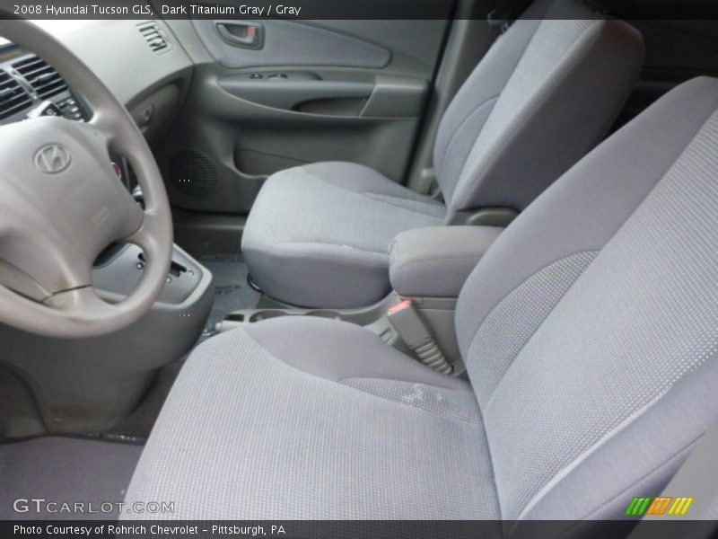 Dark Titanium Gray / Gray 2008 Hyundai Tucson GLS