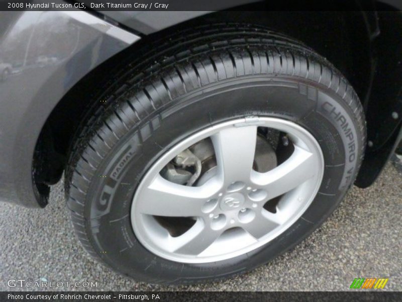 Dark Titanium Gray / Gray 2008 Hyundai Tucson GLS