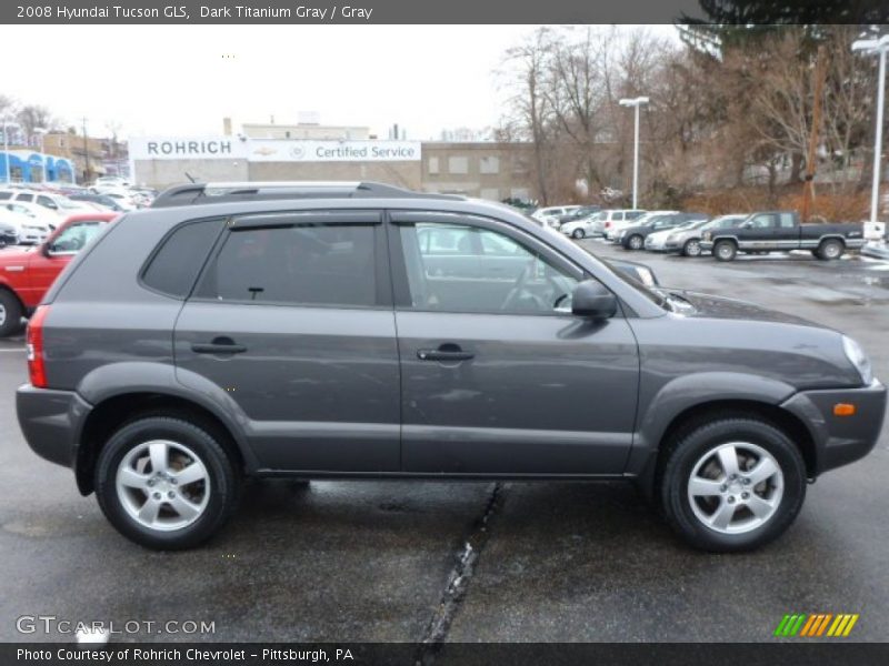 Dark Titanium Gray / Gray 2008 Hyundai Tucson GLS