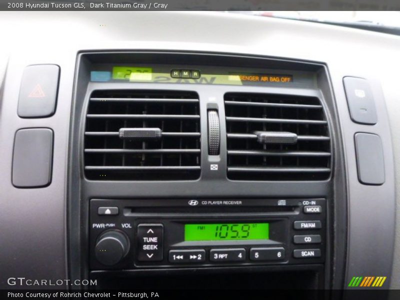 Dark Titanium Gray / Gray 2008 Hyundai Tucson GLS