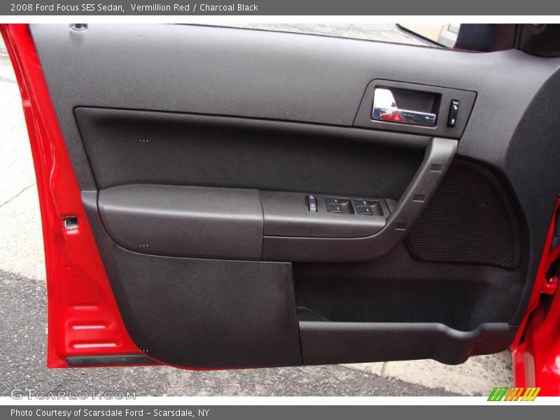 Vermillion Red / Charcoal Black 2008 Ford Focus SES Sedan