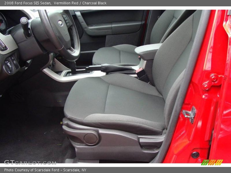 Vermillion Red / Charcoal Black 2008 Ford Focus SES Sedan