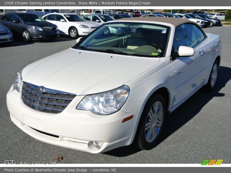 Stone White / Medium Pebble Beige/Cream 2008 Chrysler Sebring Limited Convertible