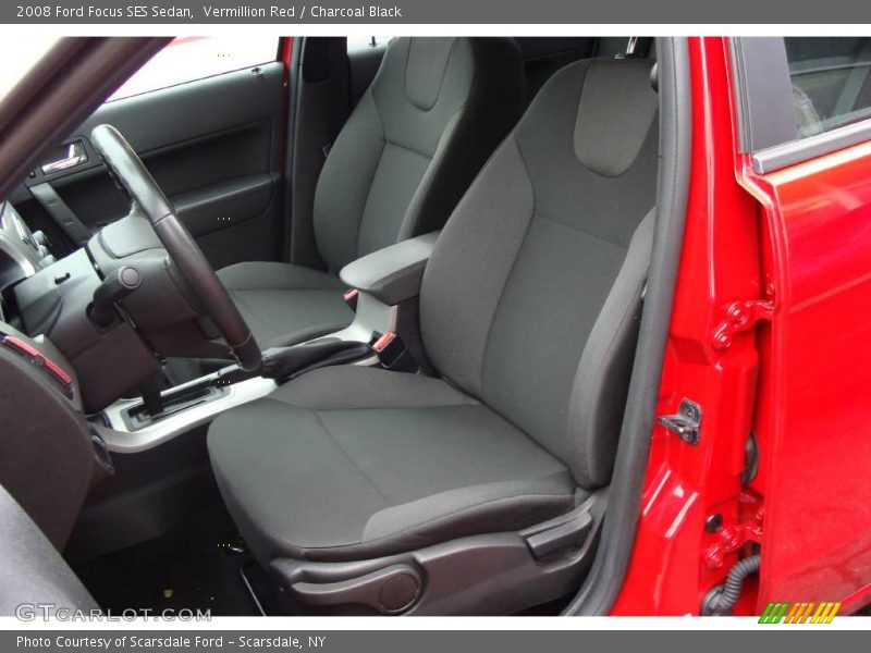 Vermillion Red / Charcoal Black 2008 Ford Focus SES Sedan
