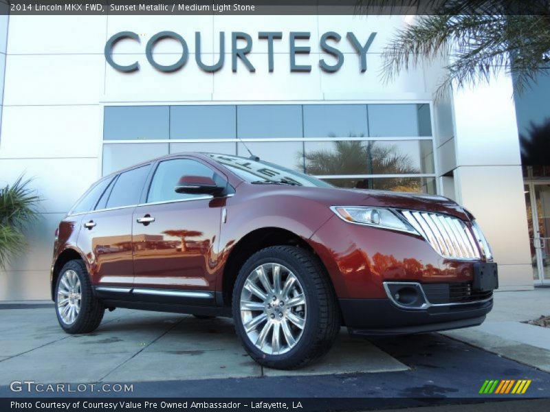 Sunset Metallic / Medium Light Stone 2014 Lincoln MKX FWD