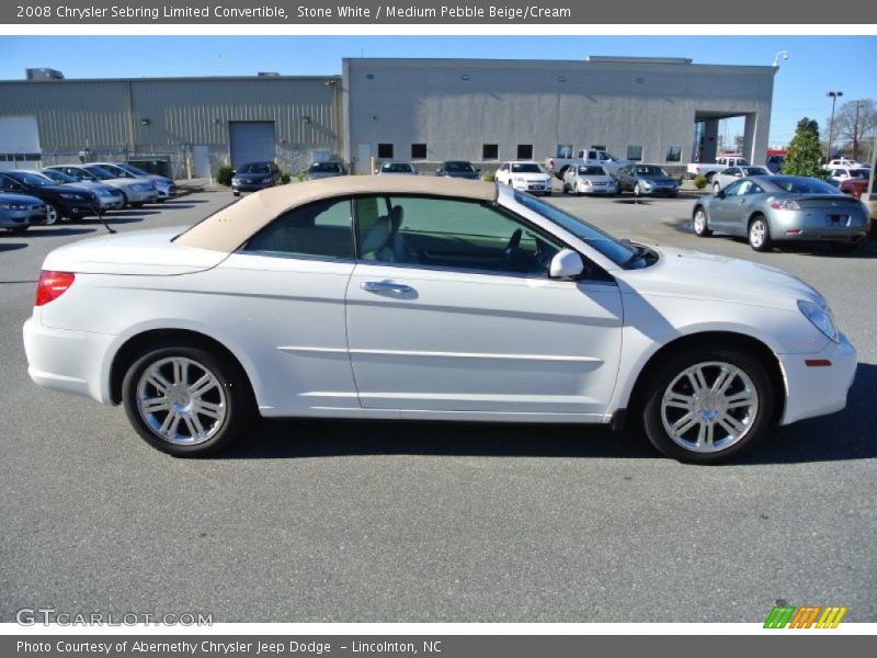 Stone White / Medium Pebble Beige/Cream 2008 Chrysler Sebring Limited Convertible