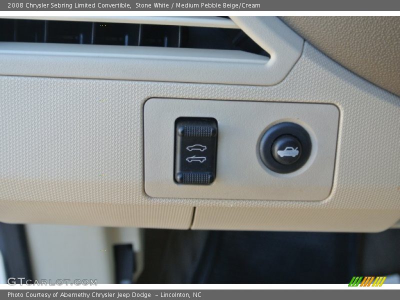Stone White / Medium Pebble Beige/Cream 2008 Chrysler Sebring Limited Convertible