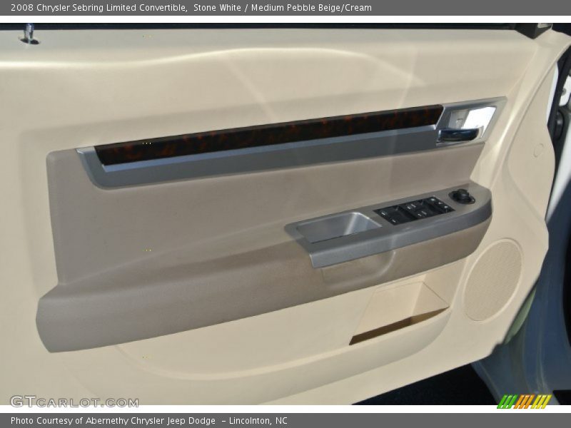Stone White / Medium Pebble Beige/Cream 2008 Chrysler Sebring Limited Convertible