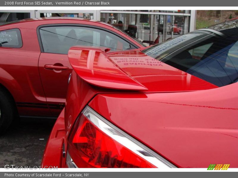Vermillion Red / Charcoal Black 2008 Ford Focus SES Sedan