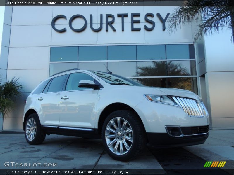 White Platinum Metallic Tri-Coat / Medium Light Stone 2014 Lincoln MKX FWD