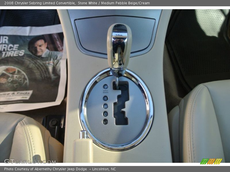 Stone White / Medium Pebble Beige/Cream 2008 Chrysler Sebring Limited Convertible