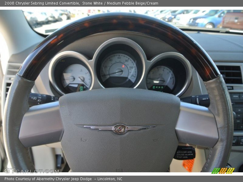 Stone White / Medium Pebble Beige/Cream 2008 Chrysler Sebring Limited Convertible