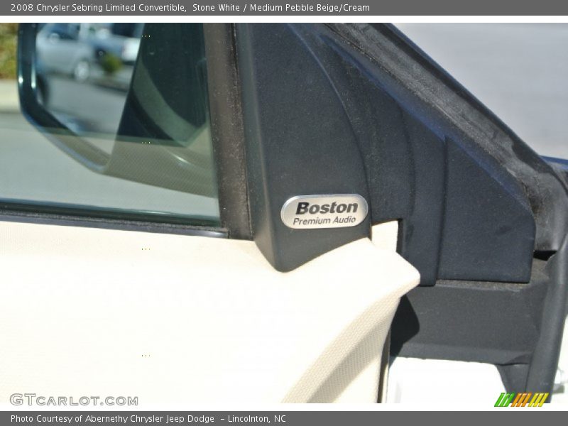 Stone White / Medium Pebble Beige/Cream 2008 Chrysler Sebring Limited Convertible