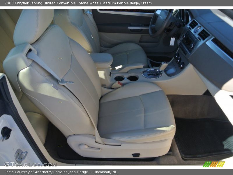 Stone White / Medium Pebble Beige/Cream 2008 Chrysler Sebring Limited Convertible