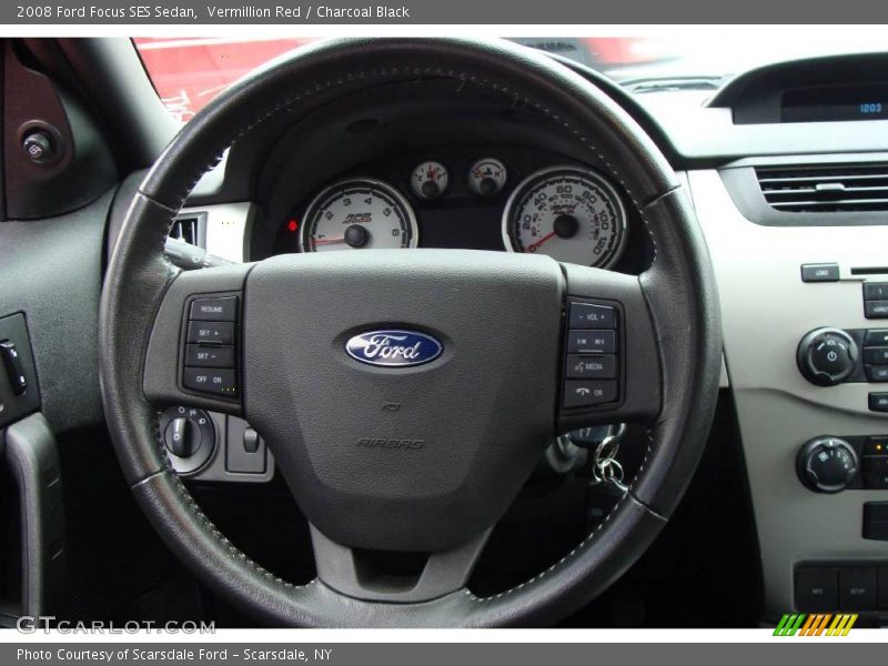 Vermillion Red / Charcoal Black 2008 Ford Focus SES Sedan
