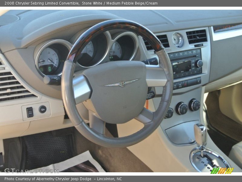 Stone White / Medium Pebble Beige/Cream 2008 Chrysler Sebring Limited Convertible