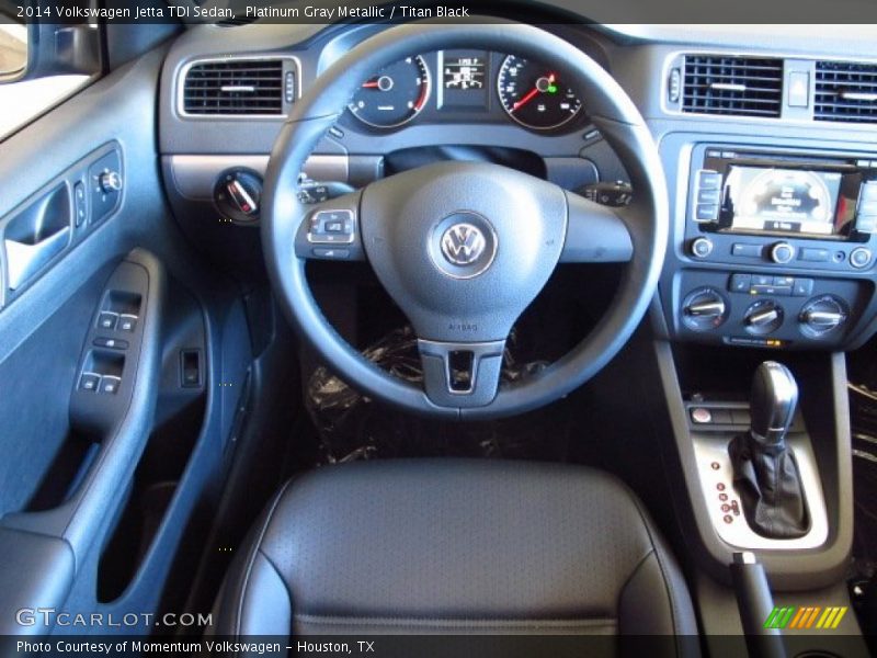 Platinum Gray Metallic / Titan Black 2014 Volkswagen Jetta TDI Sedan