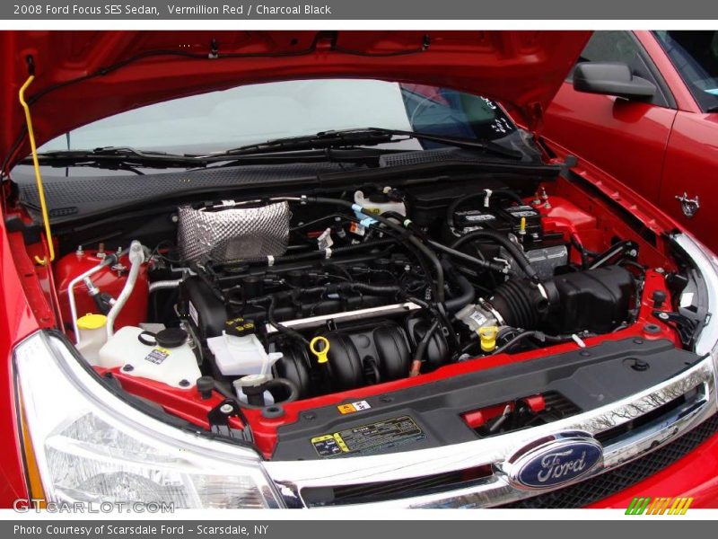 Vermillion Red / Charcoal Black 2008 Ford Focus SES Sedan