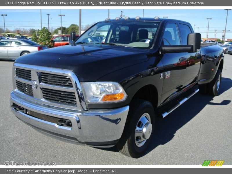Brilliant Black Crystal Pearl / Dark Slate Gray/Medium Graystone 2011 Dodge Ram 3500 HD ST Crew Cab 4x4 Dually