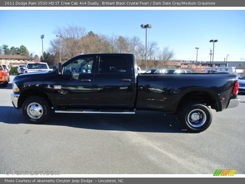 Brilliant Black Crystal Pearl / Dark Slate Gray/Medium Graystone 2011 Dodge Ram 3500 HD ST Crew Cab 4x4 Dually