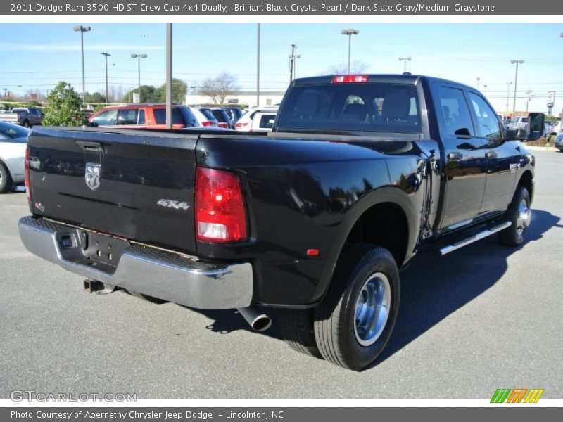 Brilliant Black Crystal Pearl / Dark Slate Gray/Medium Graystone 2011 Dodge Ram 3500 HD ST Crew Cab 4x4 Dually
