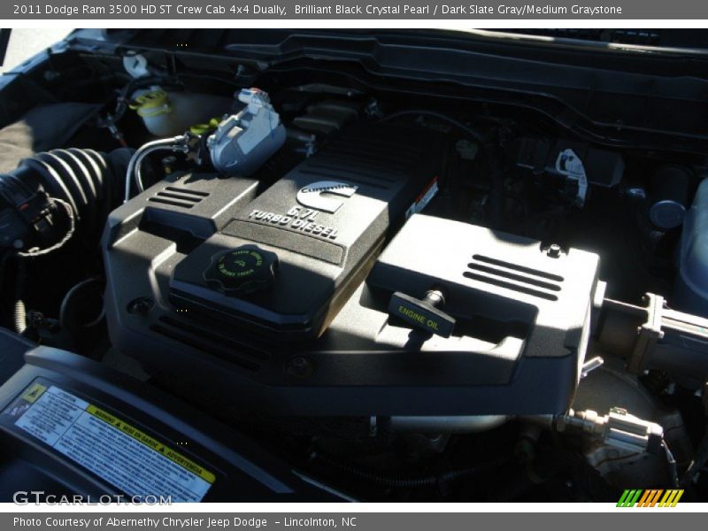 Brilliant Black Crystal Pearl / Dark Slate Gray/Medium Graystone 2011 Dodge Ram 3500 HD ST Crew Cab 4x4 Dually