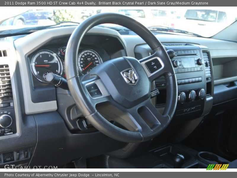Brilliant Black Crystal Pearl / Dark Slate Gray/Medium Graystone 2011 Dodge Ram 3500 HD ST Crew Cab 4x4 Dually