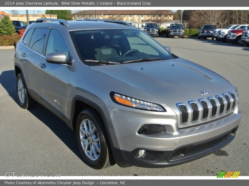 Billet Silver Metallic / Iceland - Black/Iceland Gray 2014 Jeep Cherokee Latitude