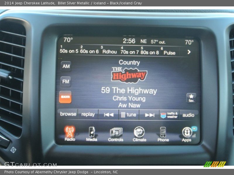 Billet Silver Metallic / Iceland - Black/Iceland Gray 2014 Jeep Cherokee Latitude