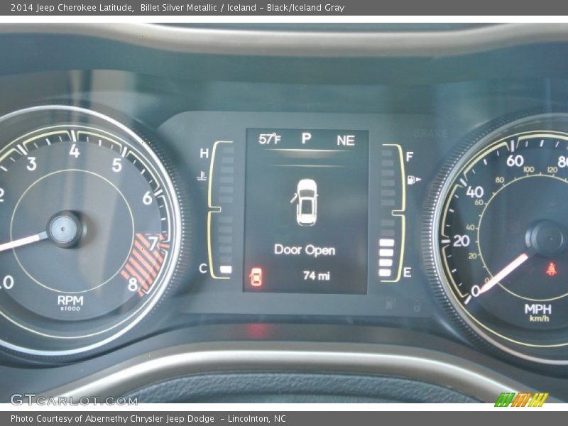 Billet Silver Metallic / Iceland - Black/Iceland Gray 2014 Jeep Cherokee Latitude