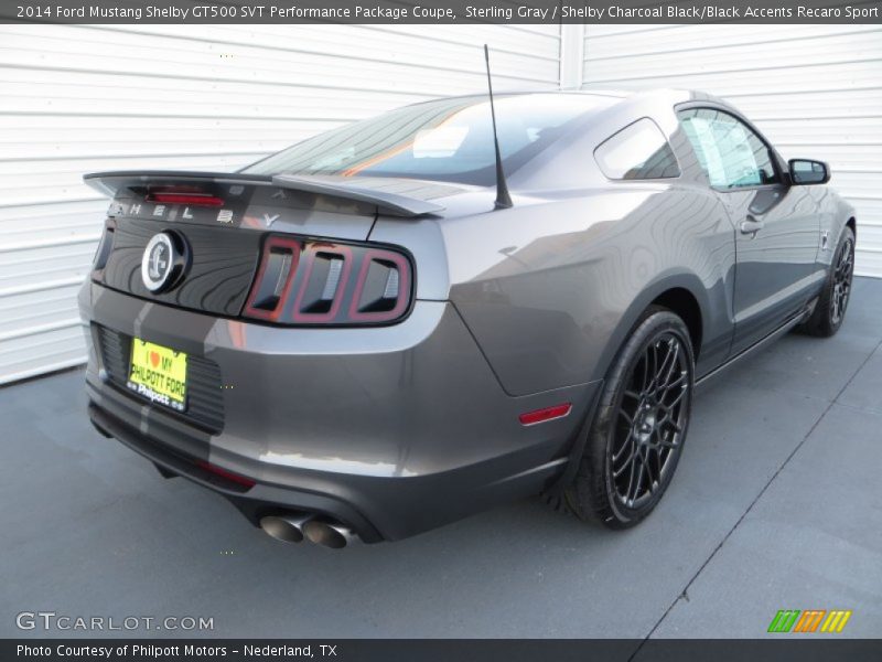 Sterling Gray / Shelby Charcoal Black/Black Accents Recaro Sport Seats 2014 Ford Mustang Shelby GT500 SVT Performance Package Coupe