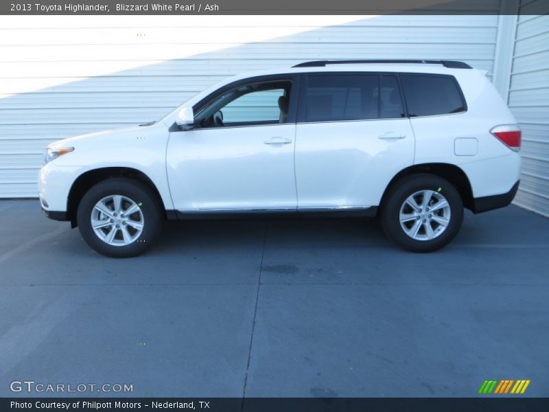 Blizzard White Pearl / Ash 2013 Toyota Highlander