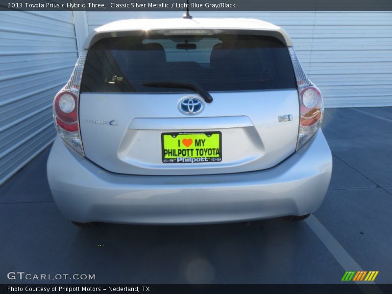Classic Silver Metallic / Light Blue Gray/Black 2013 Toyota Prius c Hybrid Three