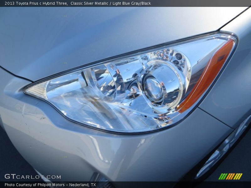 Classic Silver Metallic / Light Blue Gray/Black 2013 Toyota Prius c Hybrid Three