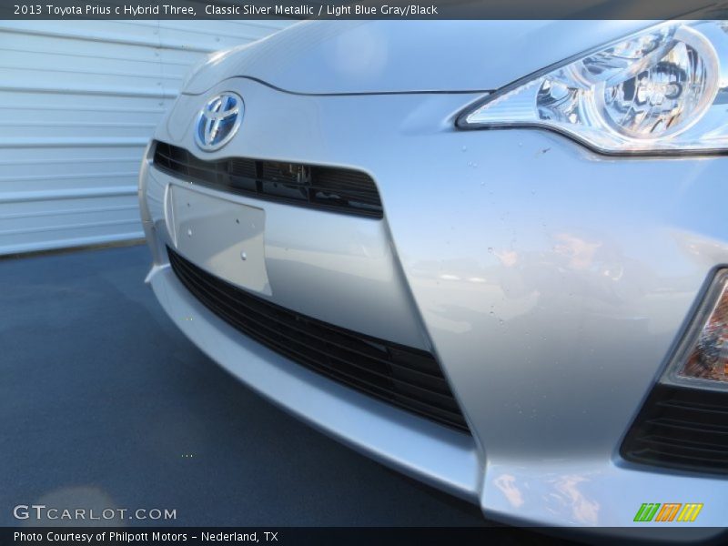 Classic Silver Metallic / Light Blue Gray/Black 2013 Toyota Prius c Hybrid Three