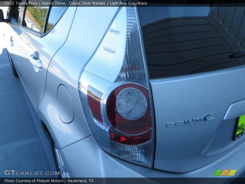 Classic Silver Metallic / Light Blue Gray/Black 2013 Toyota Prius c Hybrid Three