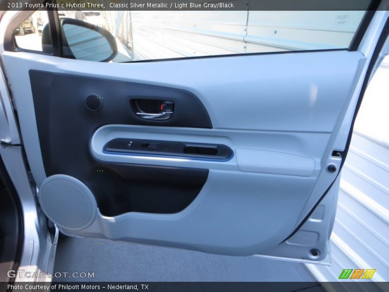 Classic Silver Metallic / Light Blue Gray/Black 2013 Toyota Prius c Hybrid Three