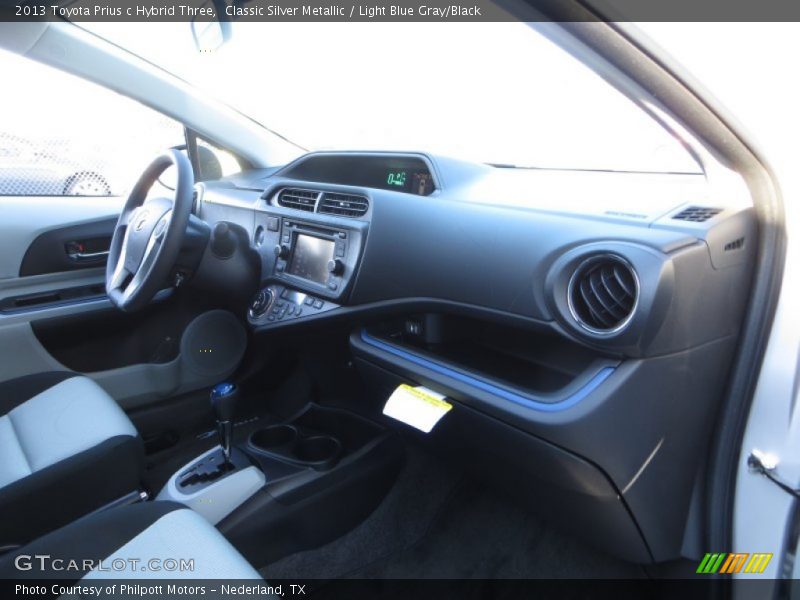 Classic Silver Metallic / Light Blue Gray/Black 2013 Toyota Prius c Hybrid Three